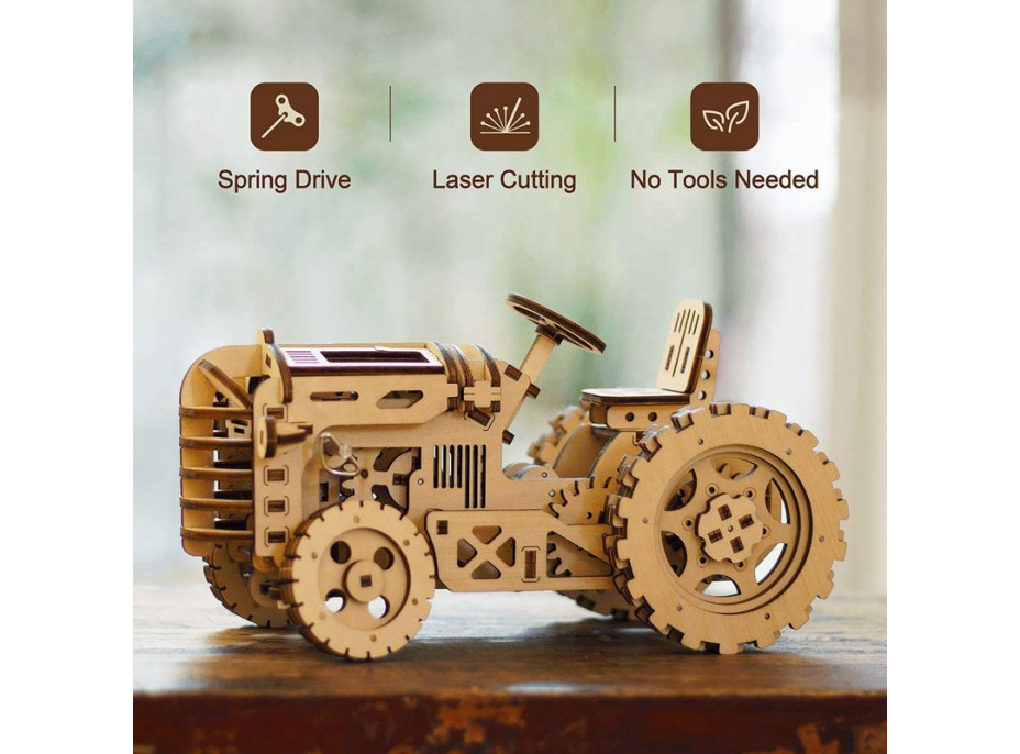 ROBOTIME Roker 3D drevené puzzle Traktor 135 dielikov