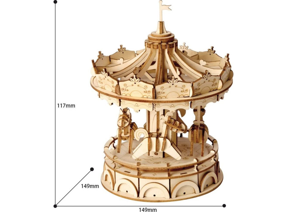 ROBOTIME Rolife 3D drevené puzzle Kolotoč 174 dielikov