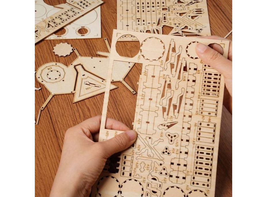 ROBOTIME Rolife 3D drevené puzzle Súprava bicích nástrojov 246 dielikov
