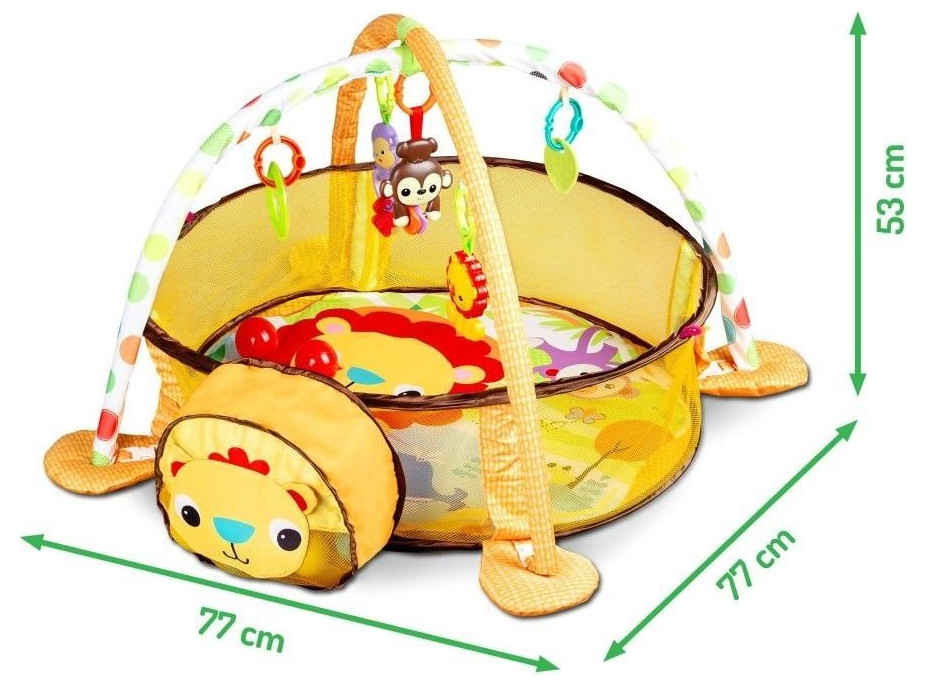 ECOTOYS Hracia deka s ohrádkou Lev