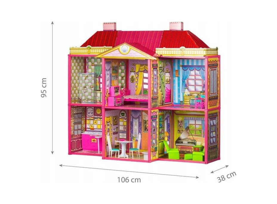ECOTOYS Plastový domček pre bábiky
