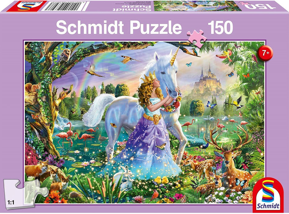 SCHMIDT Puzzle Princezná s jednorožcom 150 dielikov