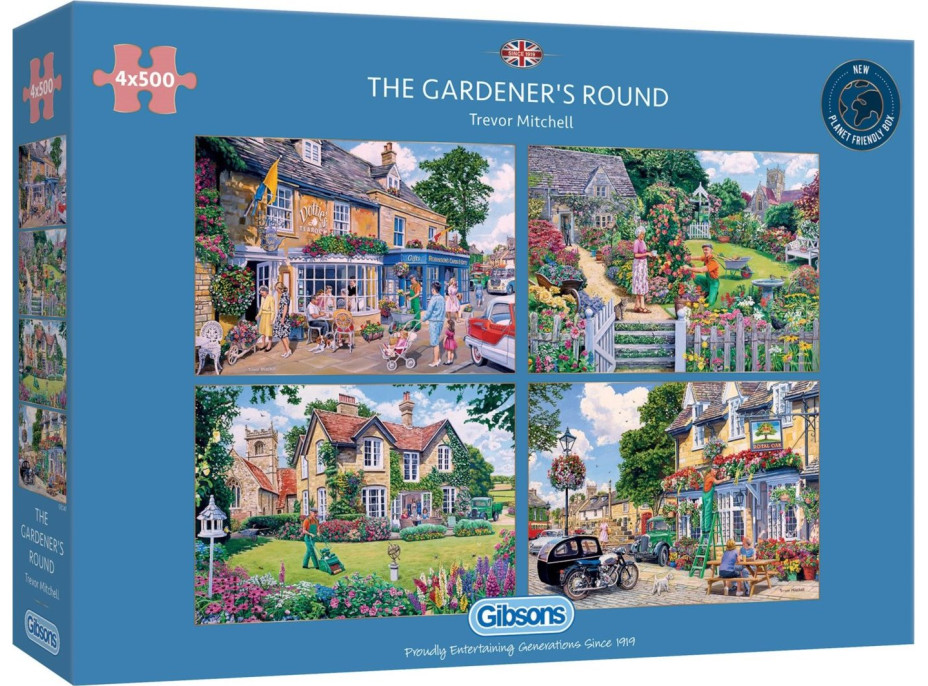 GIBSONS Puzzle Záhradníkov deň 4x500 dielikov GIBSONS Puzzle Záhradníkov deň 4x500 dielikov