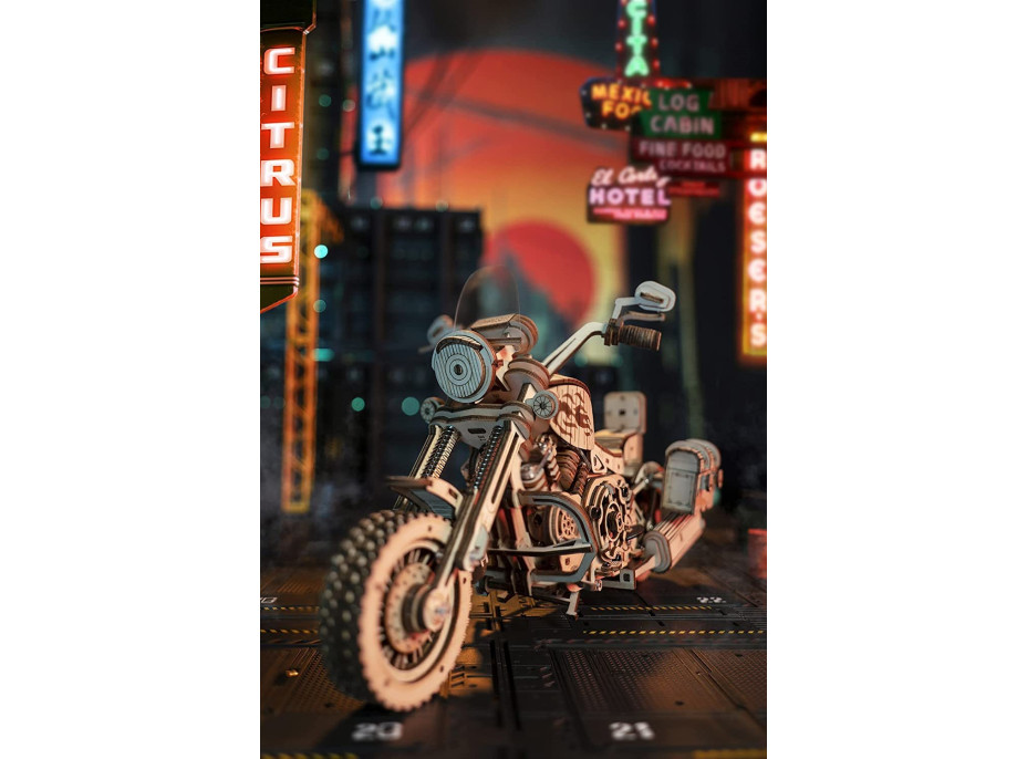 ROBOTIME Roker 3D drevené puzzle Cruiser Motorcycle 420 dielikov