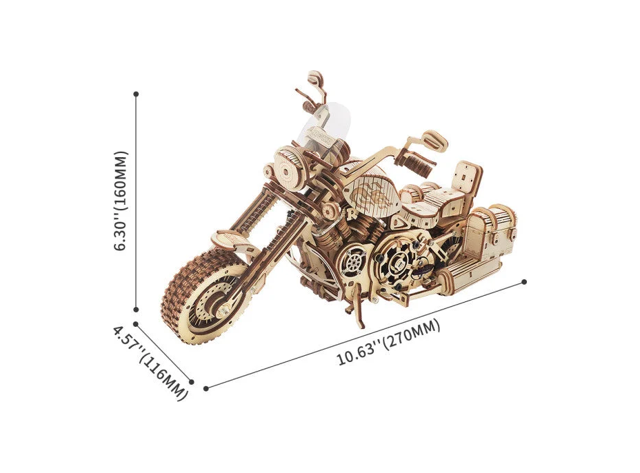 ROBOTIME Roker 3D drevené puzzle Cruiser Motorcycle 420 dielikov