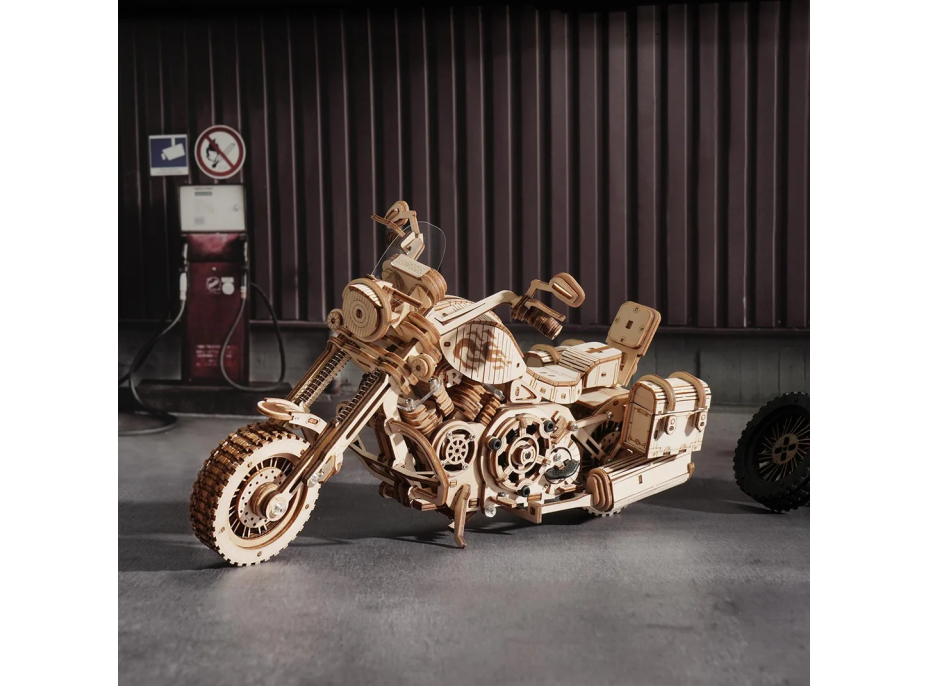 ROBOTIME Roker 3D drevené puzzle Cruiser Motorcycle 420 dielikov