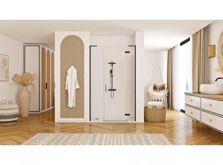 Sprchové dvere REA HUGO 110 cm - čierne