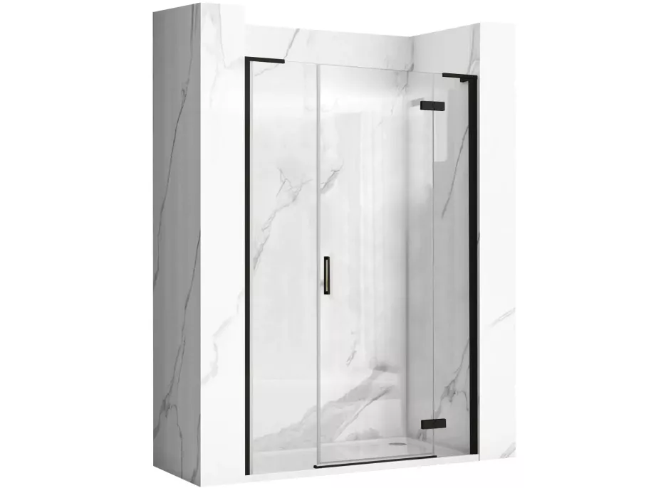 Sprchové dvere REA HUGO 130 cm - čierne
