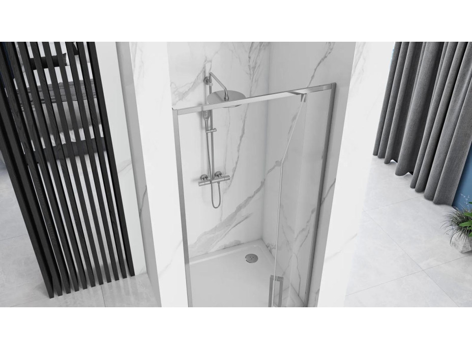 Sprchové dvere REA RAPID swing 100 cm - chrómové