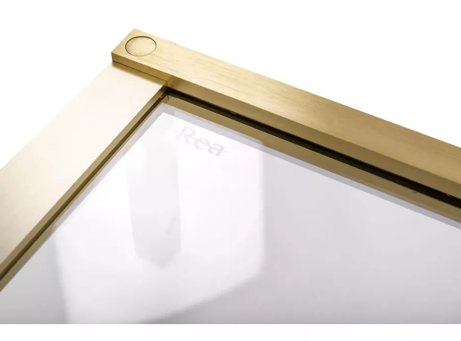 Sprchový kút REA HUGO 100x80 cm - brúsený zlatý