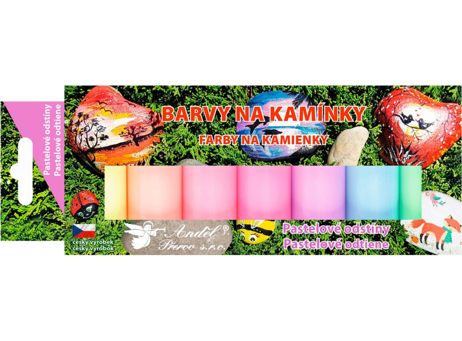 Farby na kamienky akrylové - pastelové farby mat