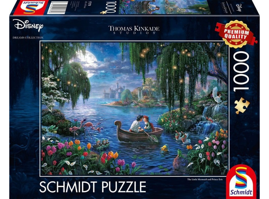 SCHMIDT Puzzle Malá morská víla a Princ Eric 1000 dielikov