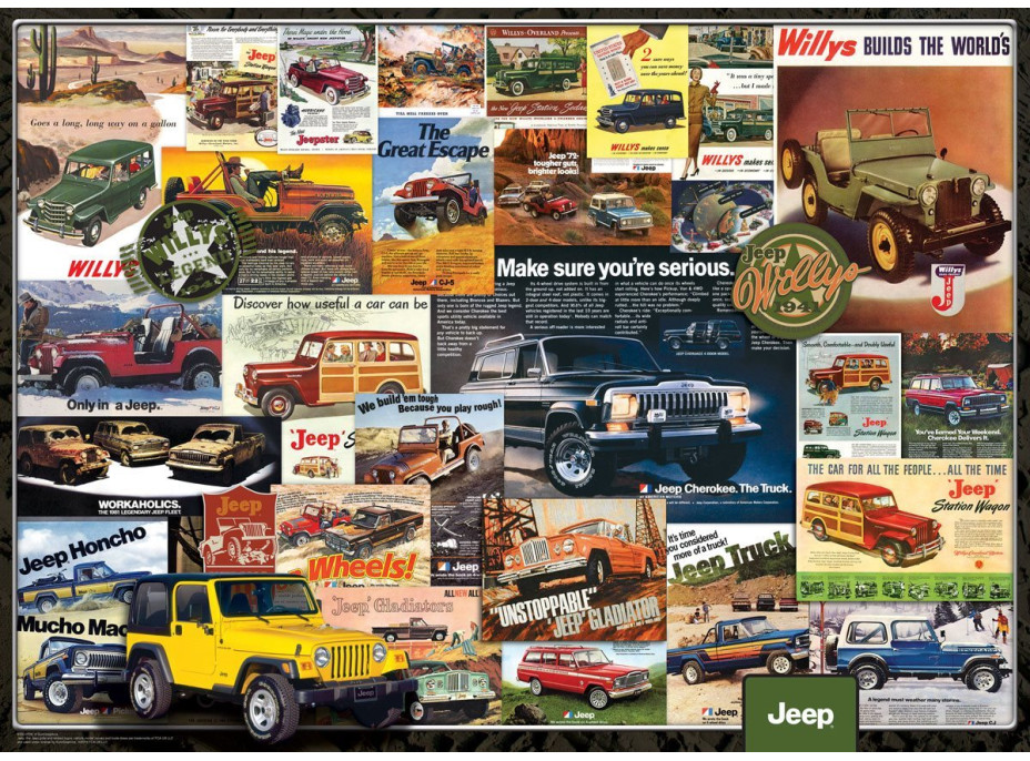 EUROGRAPHICS Puzzle Reklamné plagáty: Džípy 1000 dielikov