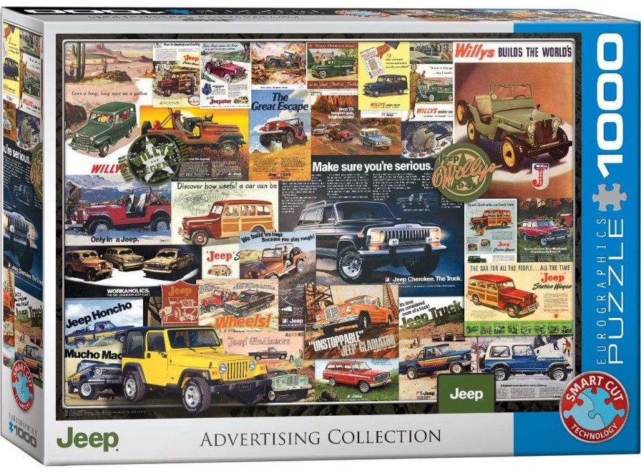 EUROGRAPHICS Puzzle Reklamné plagáty: Džípy 1000 dielikov