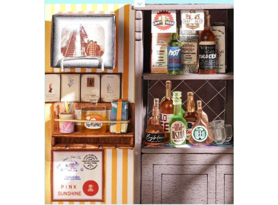 ROBOTIME Rolife DYI House: Light Music bar s LED osvetlením