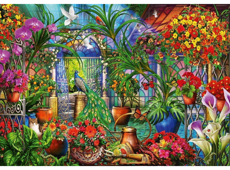 BLUEBIRD Puzzle Tropický skleník 6000 dielikov