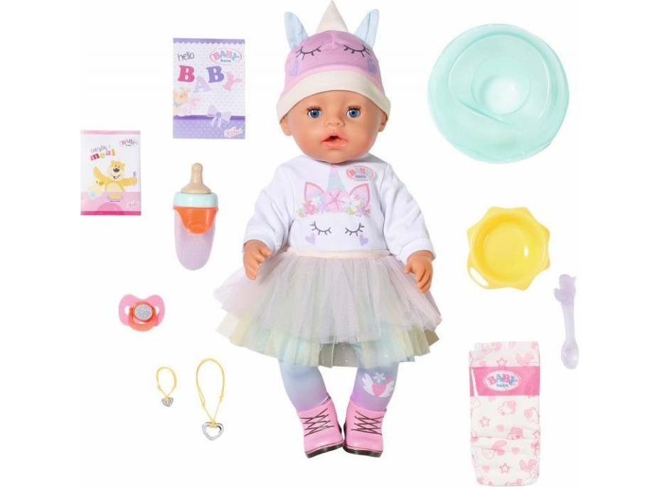 Baby born Dievčatko s kúzelným cumlíkom v jednorožčom oblečku