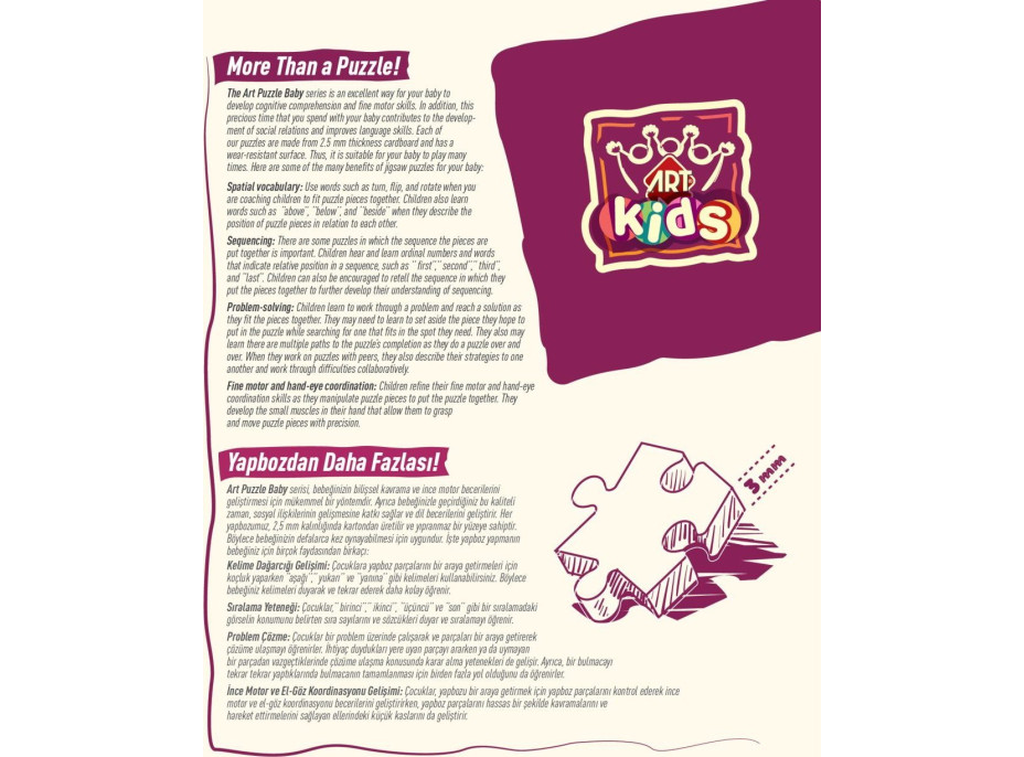 ART PUZZLE Baby Puzzle Ovocie a zelenina (2-4 dieliky)