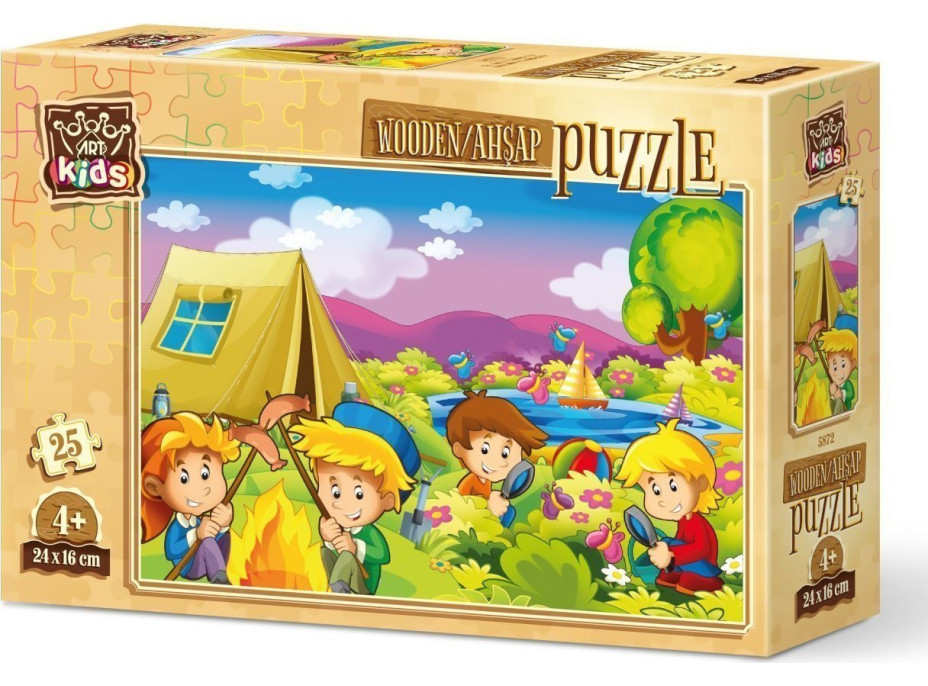 ART PUZZLE Drevené puzzle Zvedaví táborníci 25 dielikov