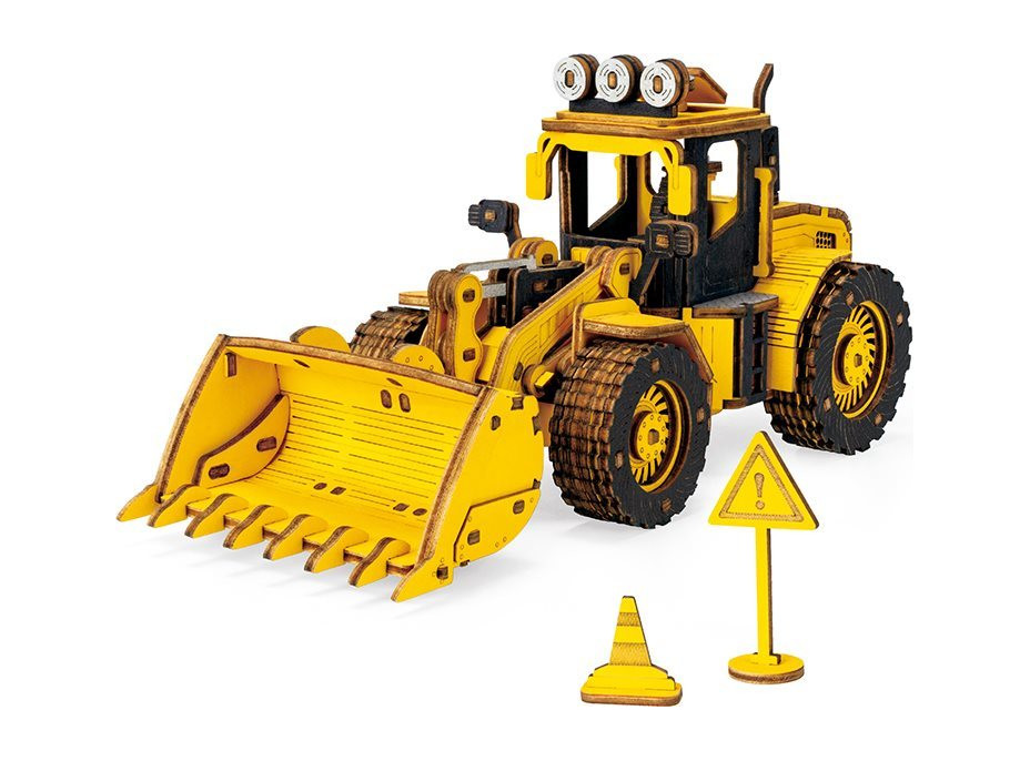 ROBOTIME Roker 3D drevené puzzle Buldozér 211 dielikov