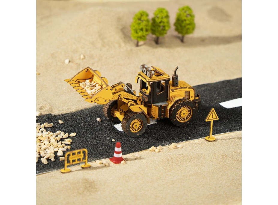 ROBOTIME Roker 3D drevené puzzle Buldozér 211 dielikov