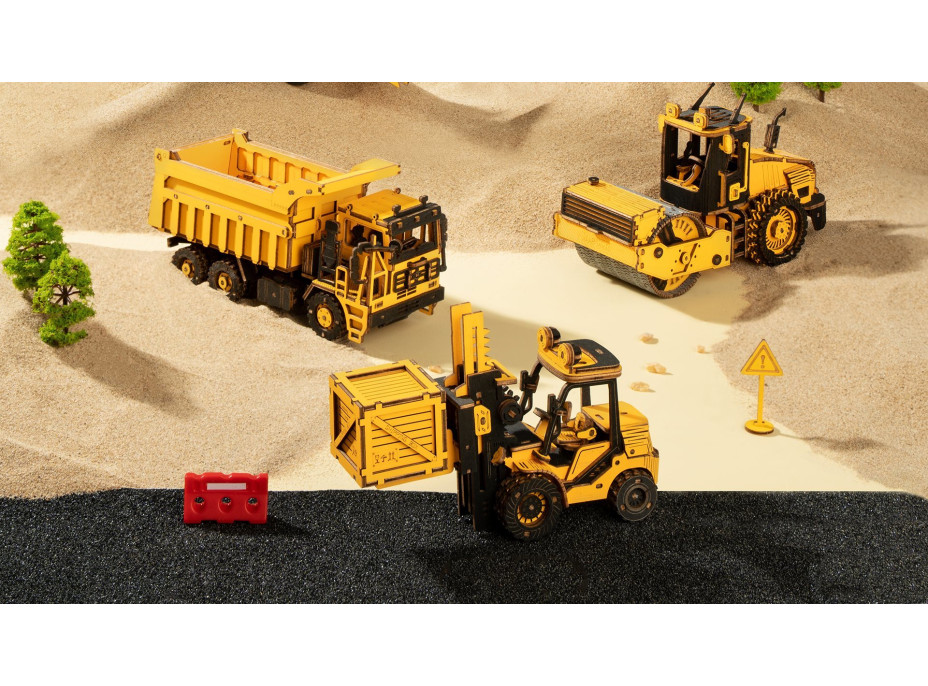 ROBOTIME Roker 3D drevené puzzle Buldozér 211 dielikov