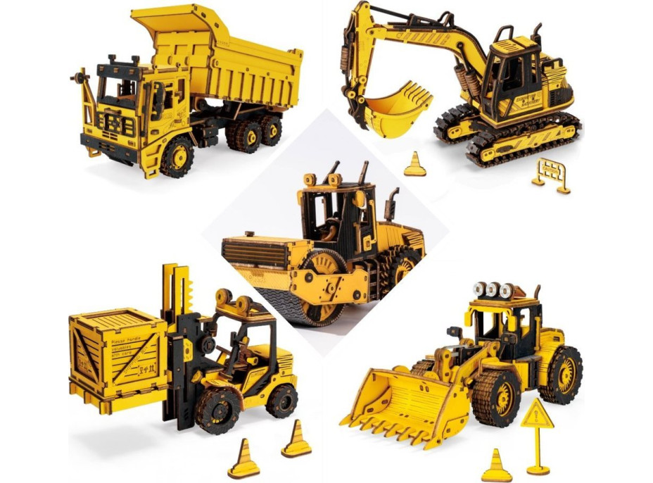 ROBOTIME Roker 3D drevené puzzle Buldozér 211 dielikov
