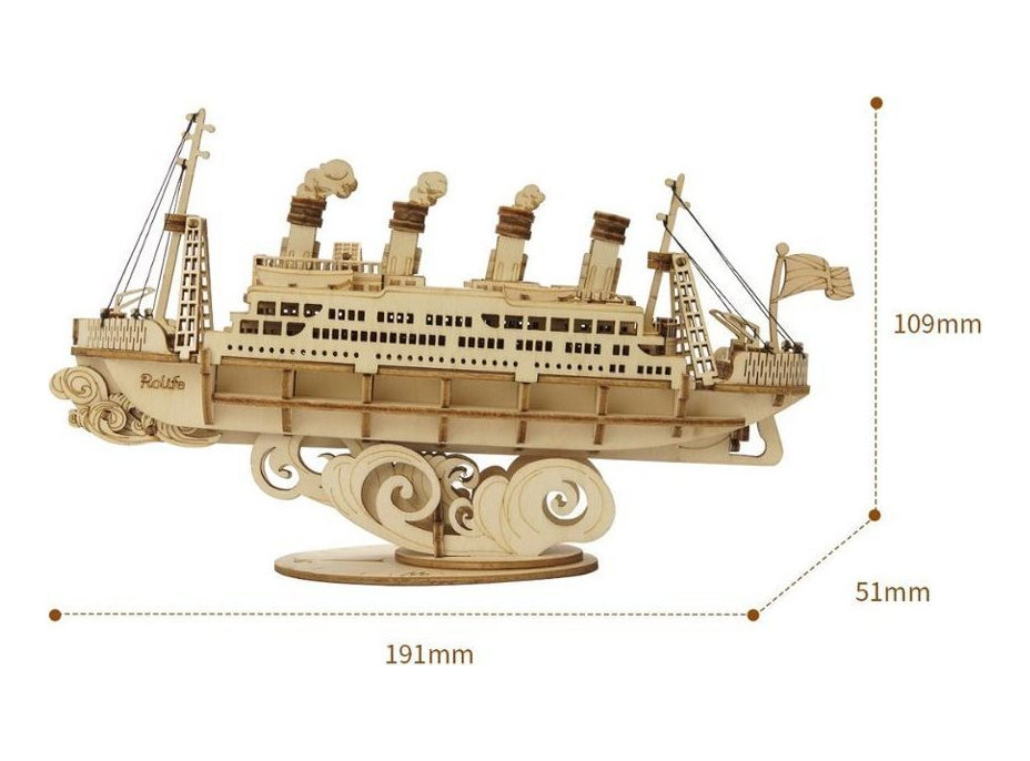 ROBOTIME Rolife 3D drevené puzzle Výletná loď 145 dielikov
