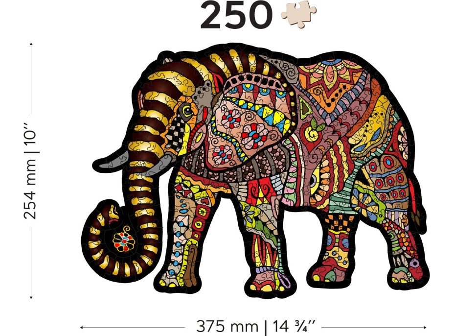 WOODEN CITY Drevené puzzle Magický slon 250 dielikov EKO