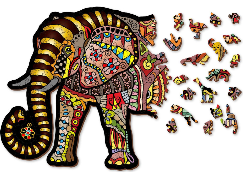 WOODEN CITY Drevené puzzle Magický slon 250 dielikov EKO