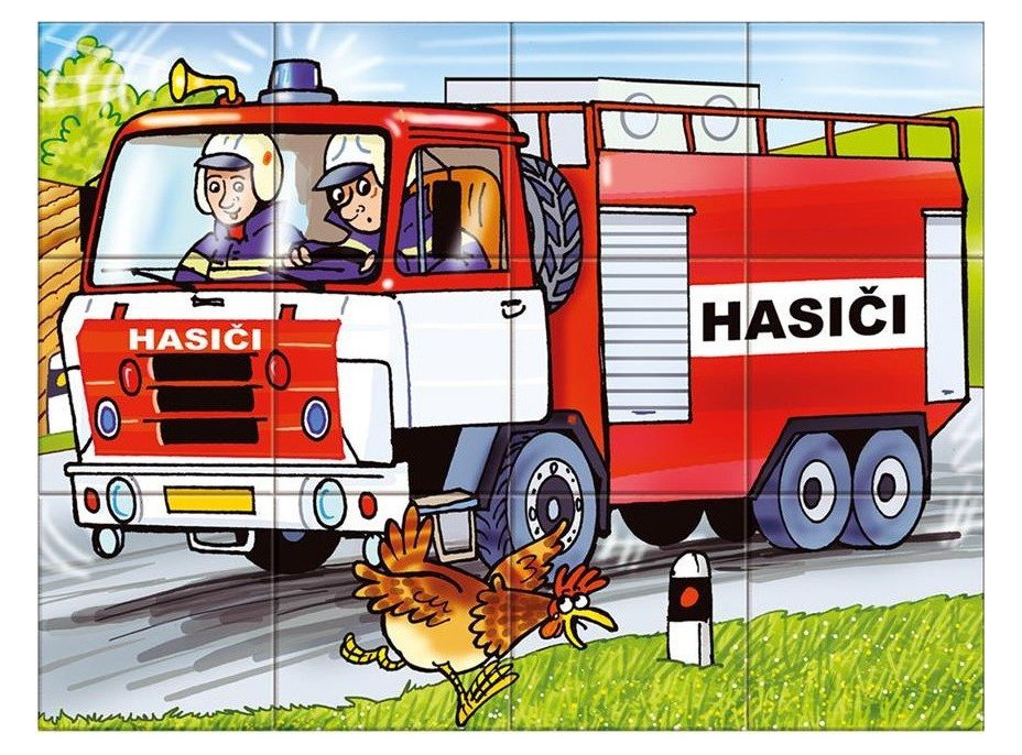 DINO Obrázkové kocky Mašinka, 12 kociek
