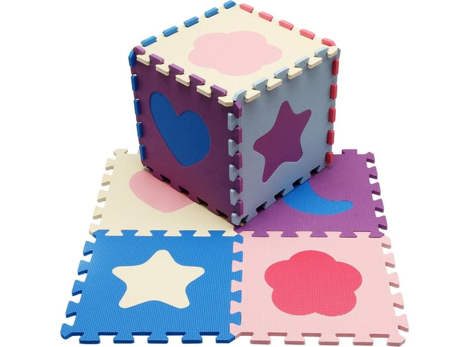 Penové puzzle Tvary pastelové (30x30)