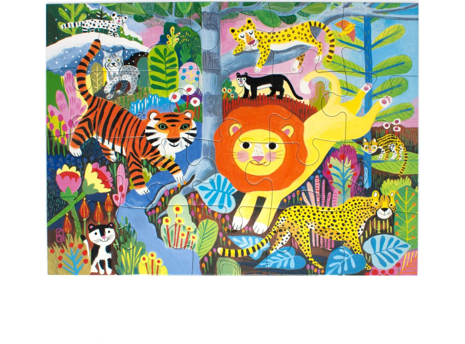 EEBOO Puzzle Veľké mačky 20 dielikov