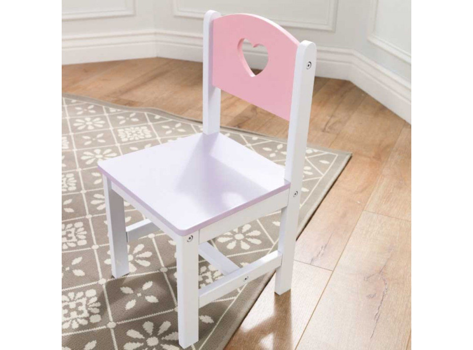 KIDKRAFT Stôl so stoličkami a úložnými boxmi Srdce