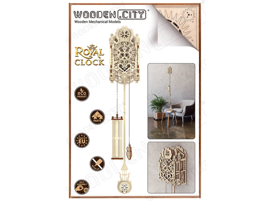 WOODEN CITY 3D puzzle Kráľovské hodiny 126 dielov