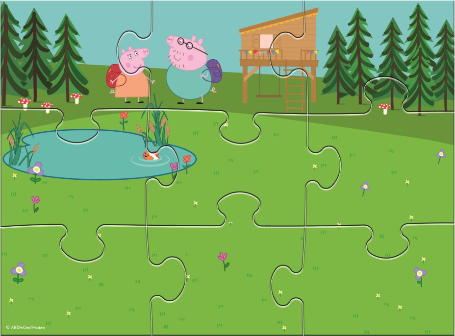 TREFL Magnetická puzzle sada Prasiatko Pepina