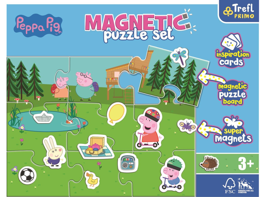 TREFL Magnetická puzzle sada Prasiatko Pepina