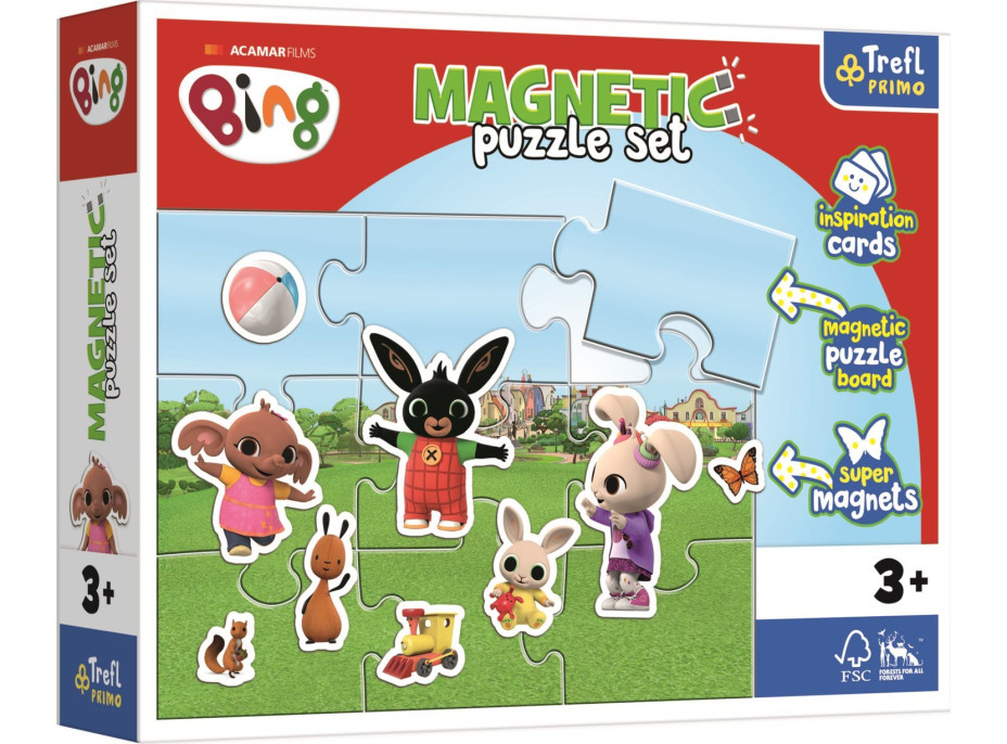 TREFL Magnetická puzzle sada Zábavný svet zajačika Binga