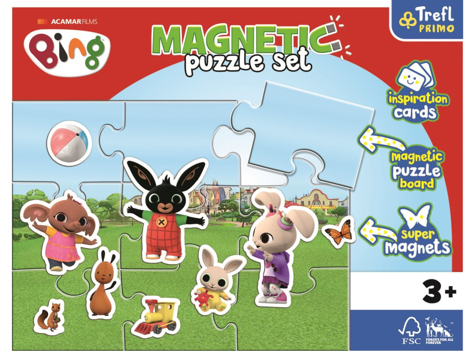 TREFL Magnetická puzzle sada Zábavný svet zajačika Binga