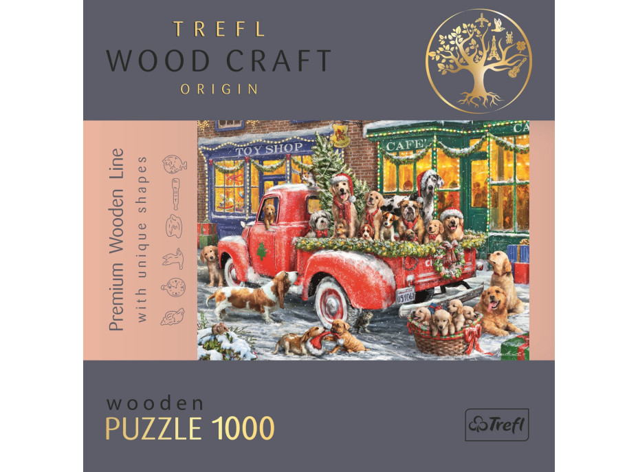 Trefl Wood Craft Origin puzzle Santovi malí pomocníci 1000 dielikov