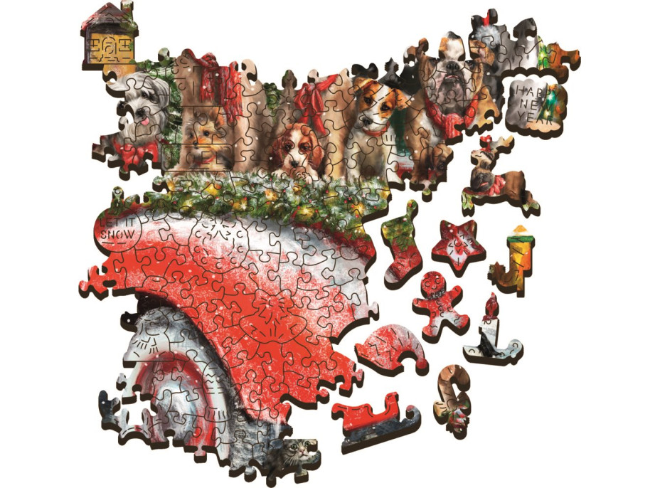 Trefl Wood Craft Origin puzzle Santovi malí pomocníci 1000 dielikov