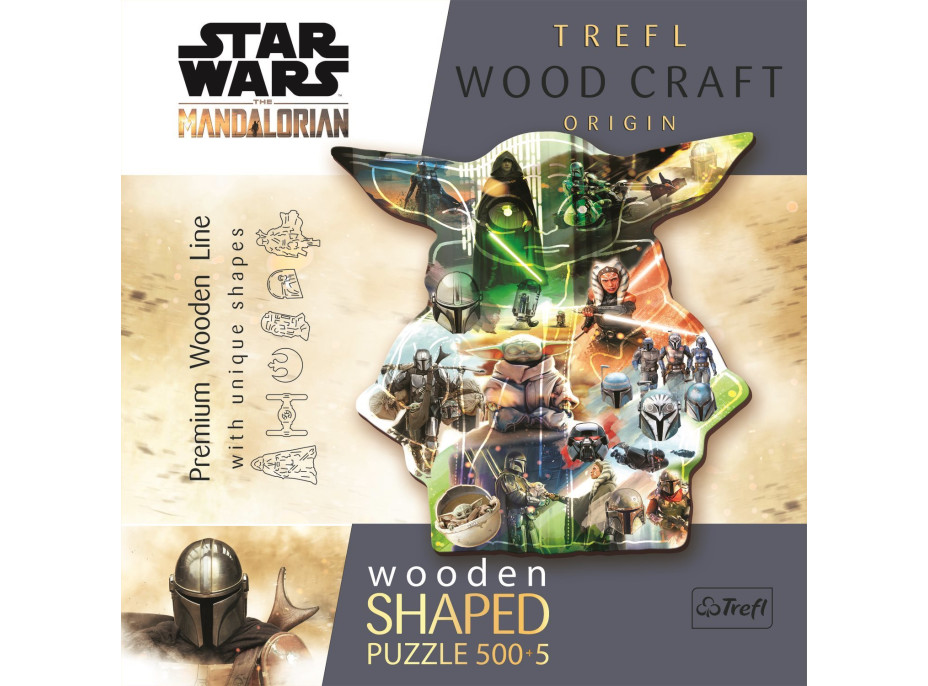 Trefl Wood Craft Origin puzzle The Mandalorian: Záhadný Grogu 505 dielikov