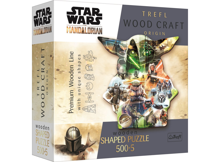 Trefl Wood Craft Origin puzzle The Mandalorian: Záhadný Grogu 505 dielikov