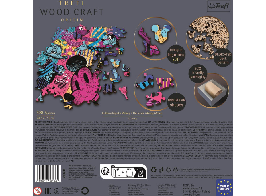 Trefl Wood Craft Origin puzzle Mickey Mouse 505 dielikov