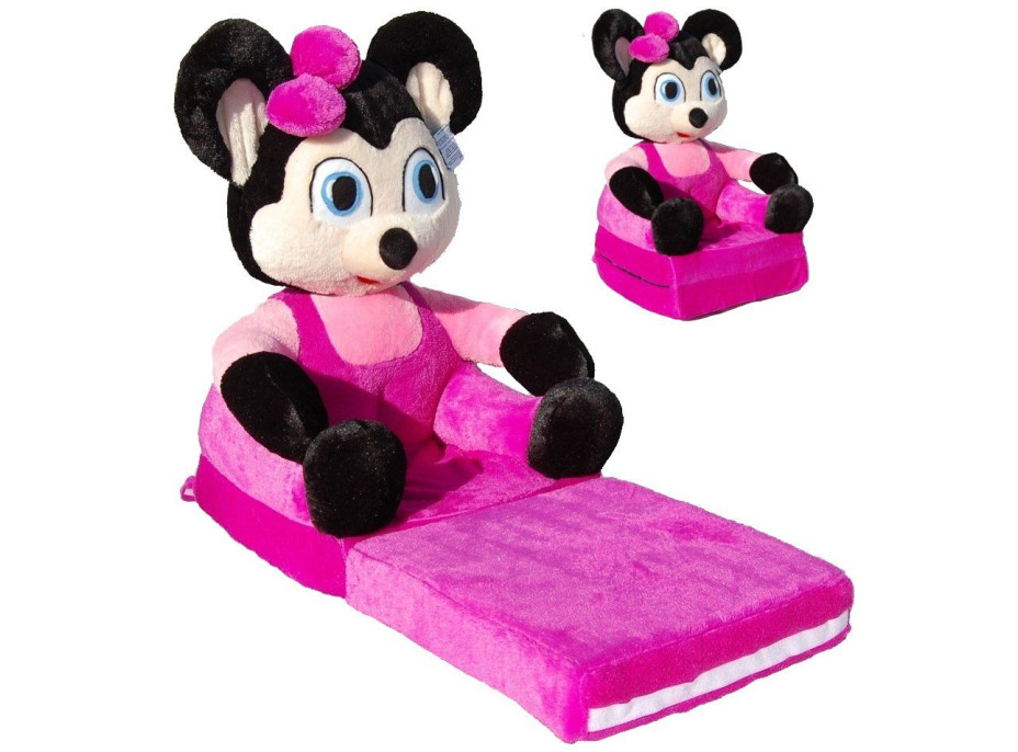 Detské plyšové rozkladacie kresielko MINNIE 2