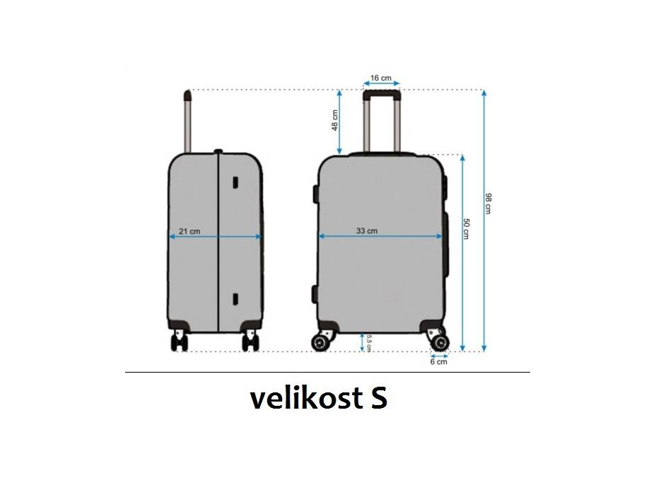 Moderné cestovné kufre RAINBOW