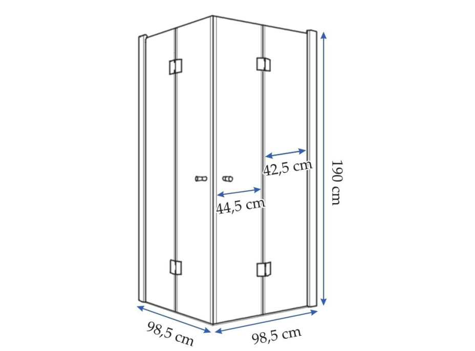 Sprchovací kút FOLD 100x100 cm