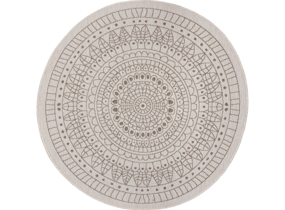Kusový koberec Twin-Wendeteppiche 105475 Linen kruh