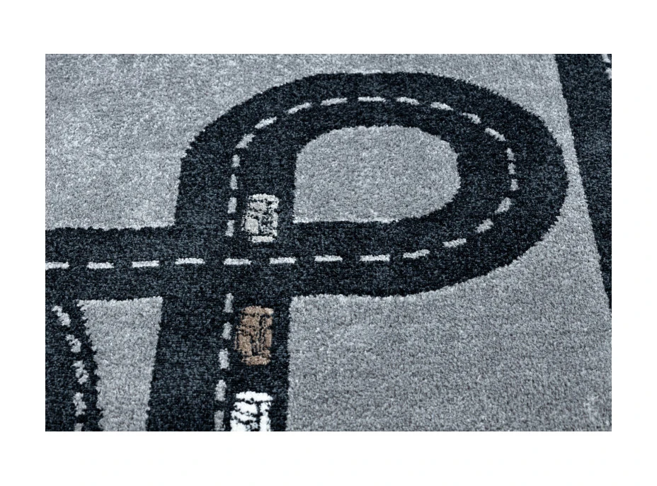 Detský kusový koberec Fun Track grey