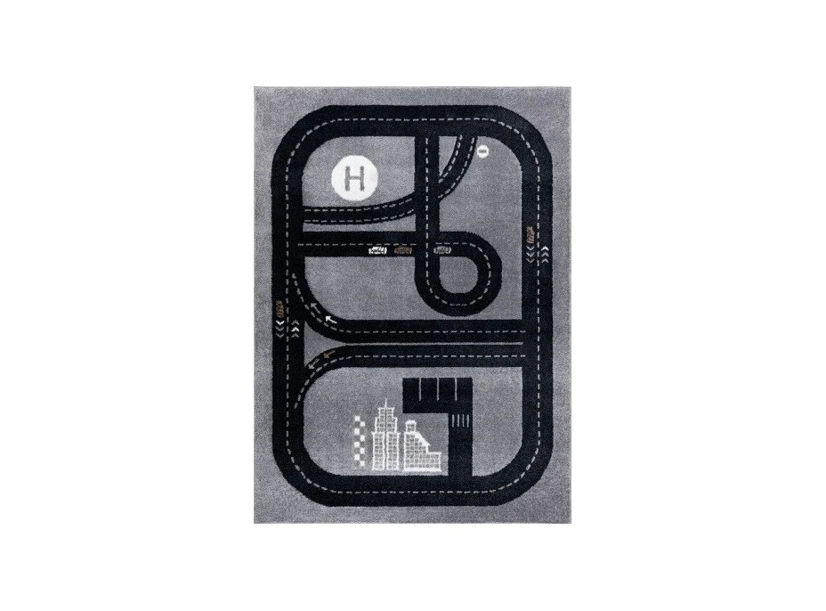 Detský kusový koberec Fun Track grey